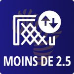 moins de 2,5 buts marqués prono