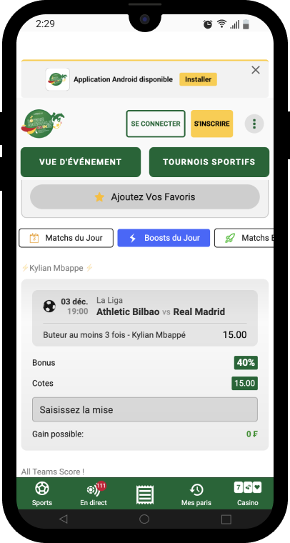 cotes boostees lonaguibet