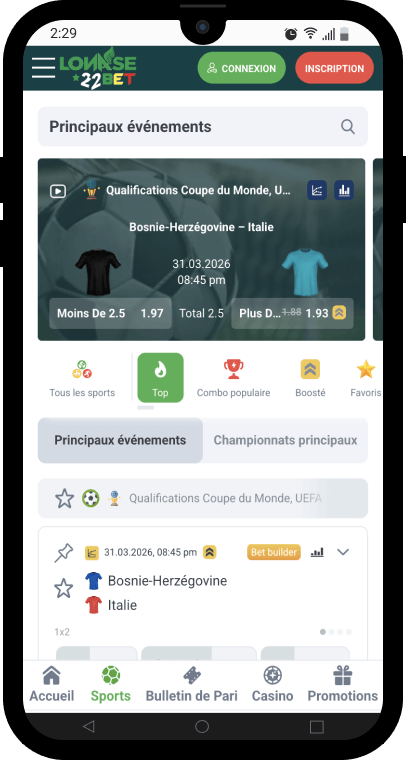 22bet apk application mobile